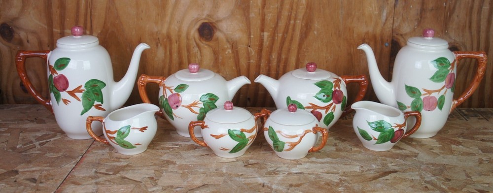 120 Piece Vintage Franciscan Apple Pattern Dinnerware Hand Painted USA England