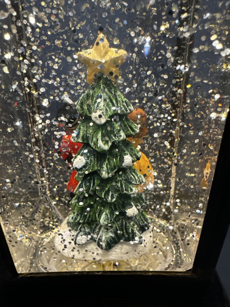 RAZ Imports Santa Decorating Tree Lighted Water Lantern Lighted