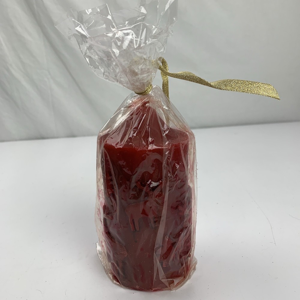 Red 5" Christmas Candle Reindeer