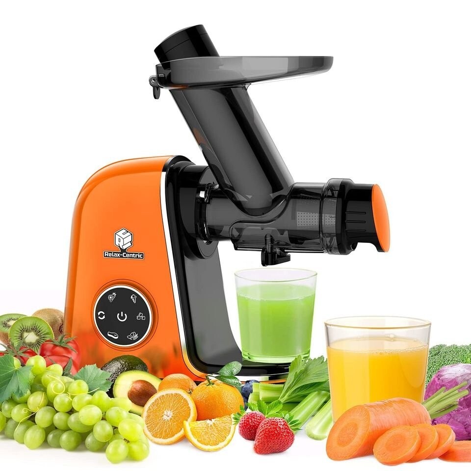 Relax-centric Juicer Machines, Slow Masticating Juicer Orange        (Save 50%)