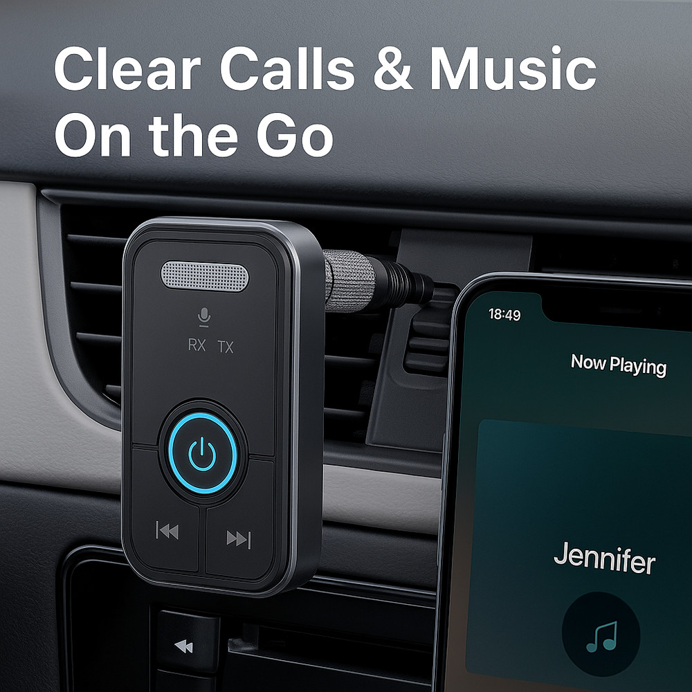 Transmitter Receiver 2 IN 1 Bluetooth 5.3 Wireless Audio 3.5mm USB Aux Adapter