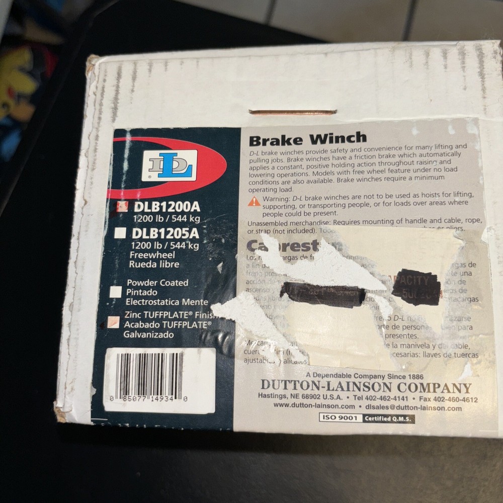 Dutton-Lainson Dlb1200A Brake Winch 1200 Lb