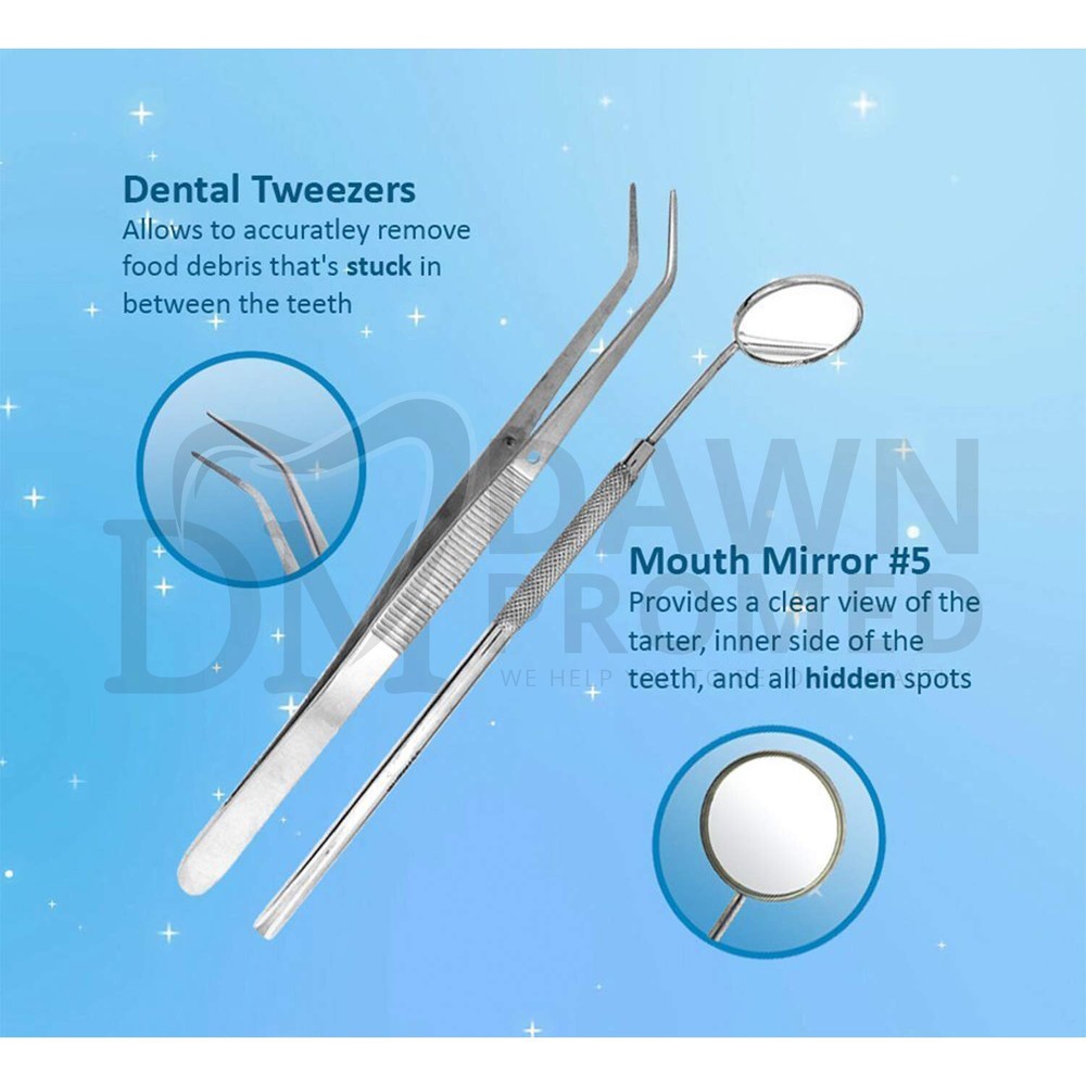 45 Basic Dental Instruments Set Tweezer Explorer Mirror plier German Grade