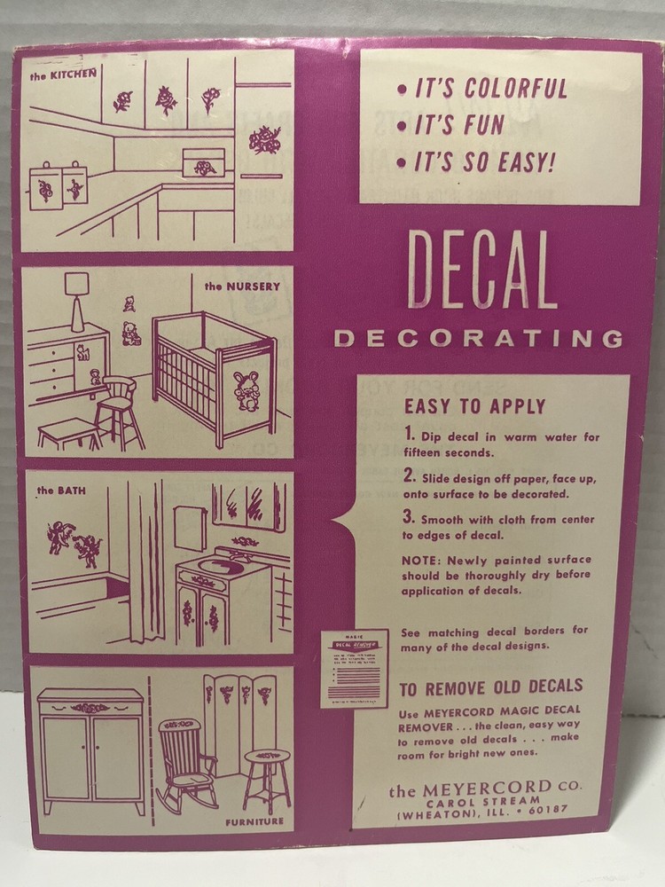 Vintage Meyercord Decal Transfer Pattern Citrus Fruit # 1530F