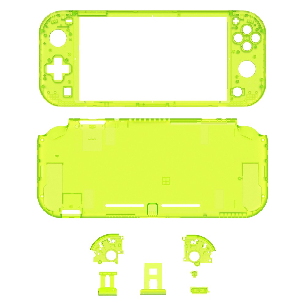 Clear Lime Green Custom Cover w/ Screen Shell Protector for Nintendo Switch Lite