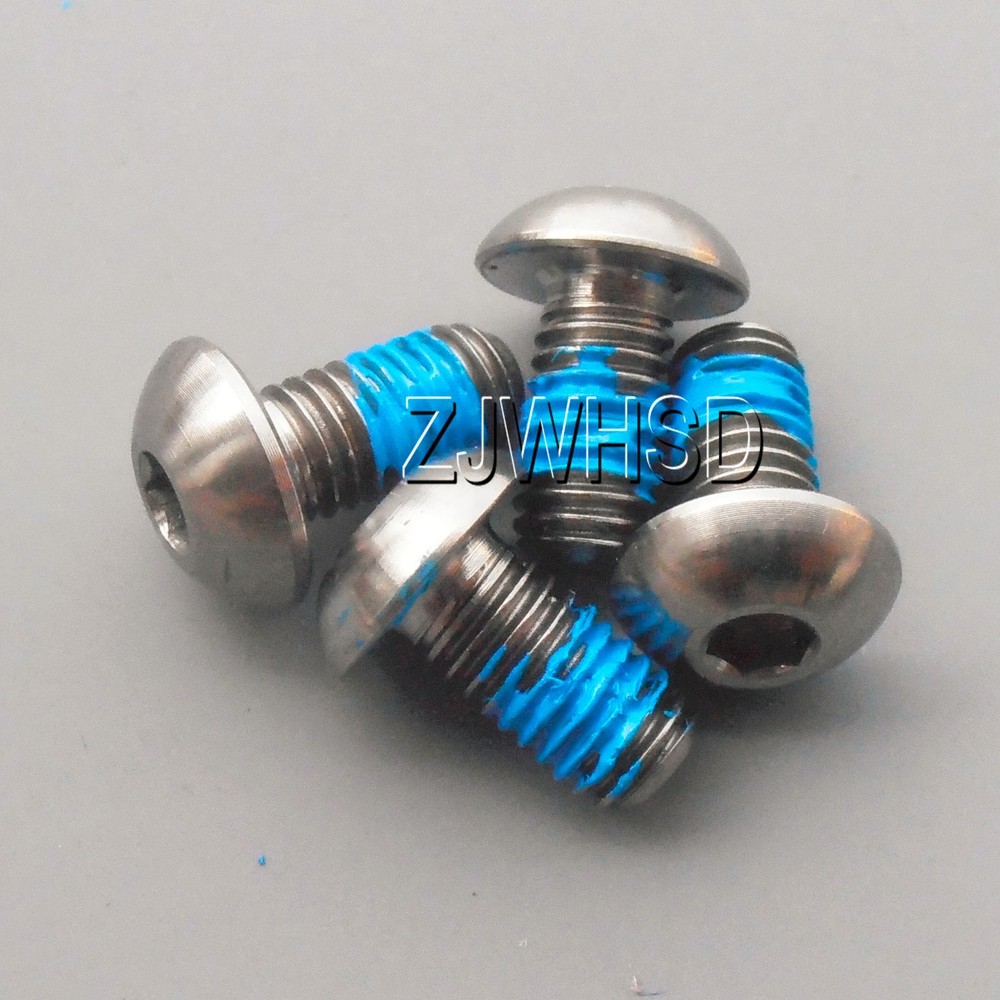 4pcs M5 x 10 Ti tanium Screw Bolt Allen hex Socket Button head + ThreadLocker