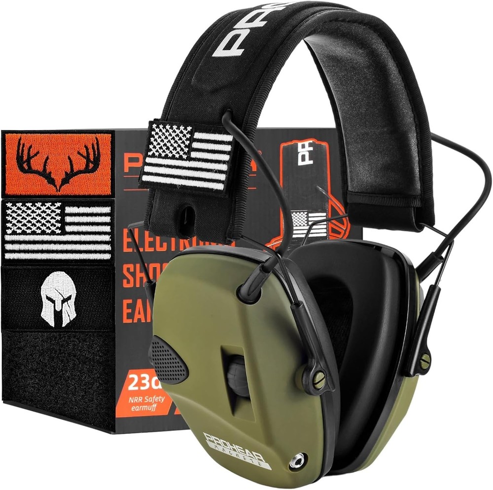 Electronic Ear Protection for Shooting with 4X Sound Amplification, Gun Range...