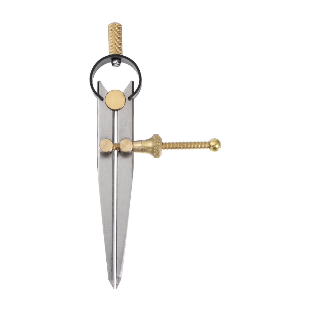 Spring Joint Caliper 4" 100mm Spring Divider with Brass Fulcrum, Flat Leg