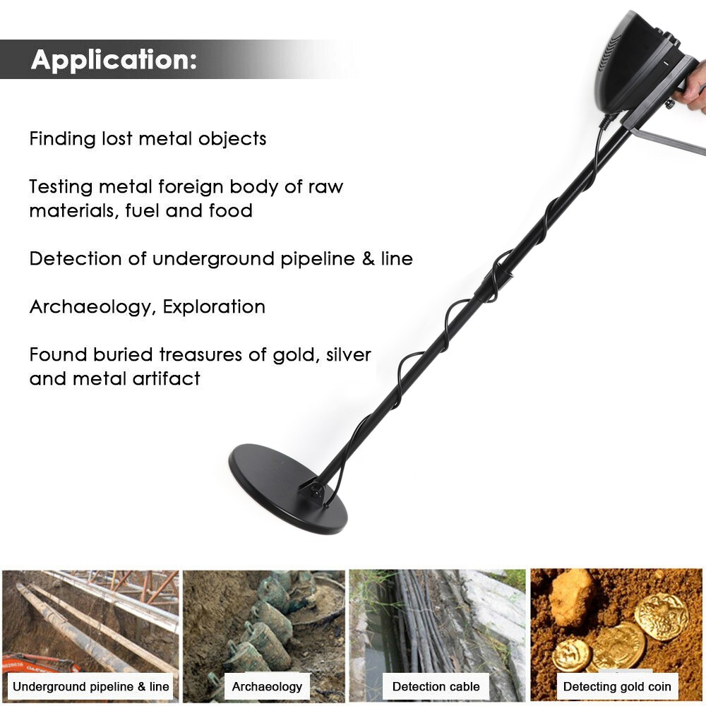 Metal Detector 7.8" Hunter Deep Sensitive Come With Shovel`