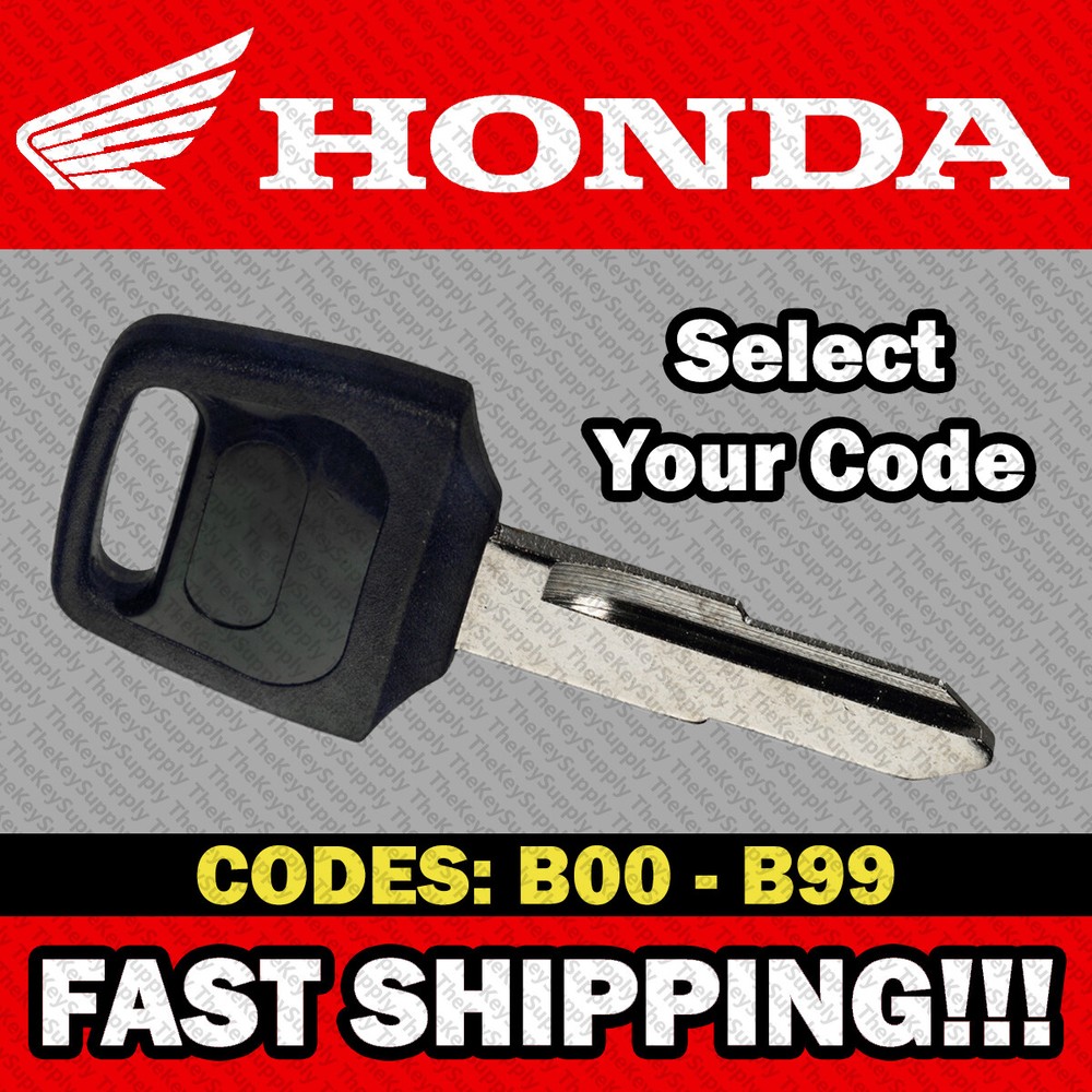 Honda Motorcycle Replacement Key Cut to Code B00 - B99