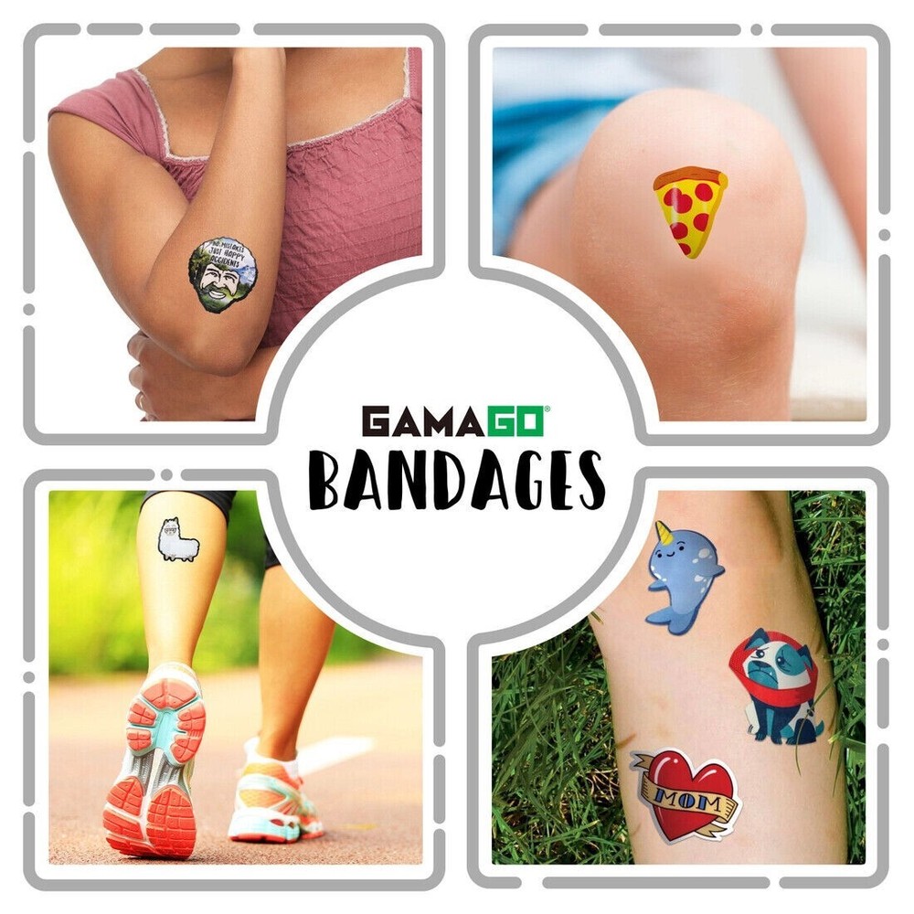Pizza Pattern Self-Adhesive Fun Novelty Bandages 18pcs