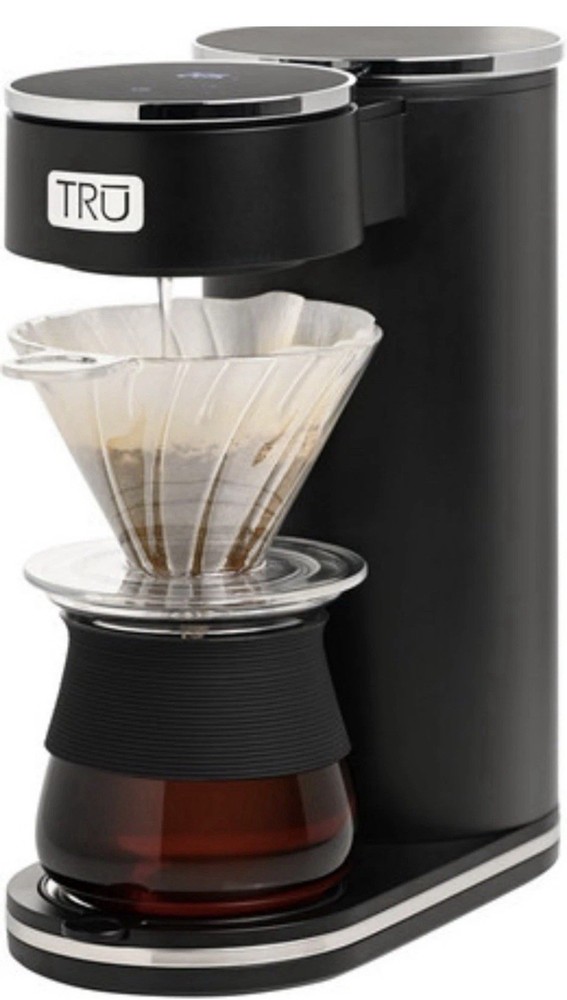 TRU Automatic Pour Over Coffee Maker with Digital Controls & Plastic Cone READ
