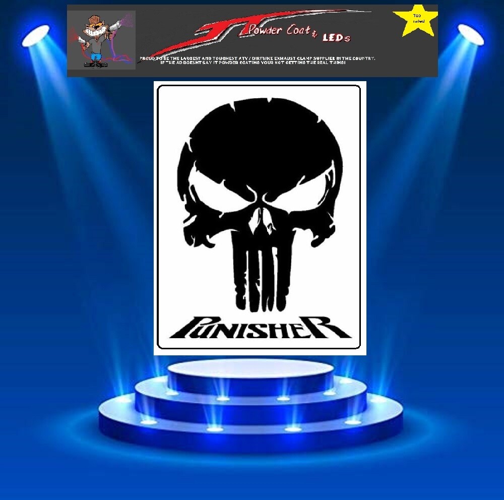 2pc Punisher Logo Stencil Template Airbrush Paint  #113