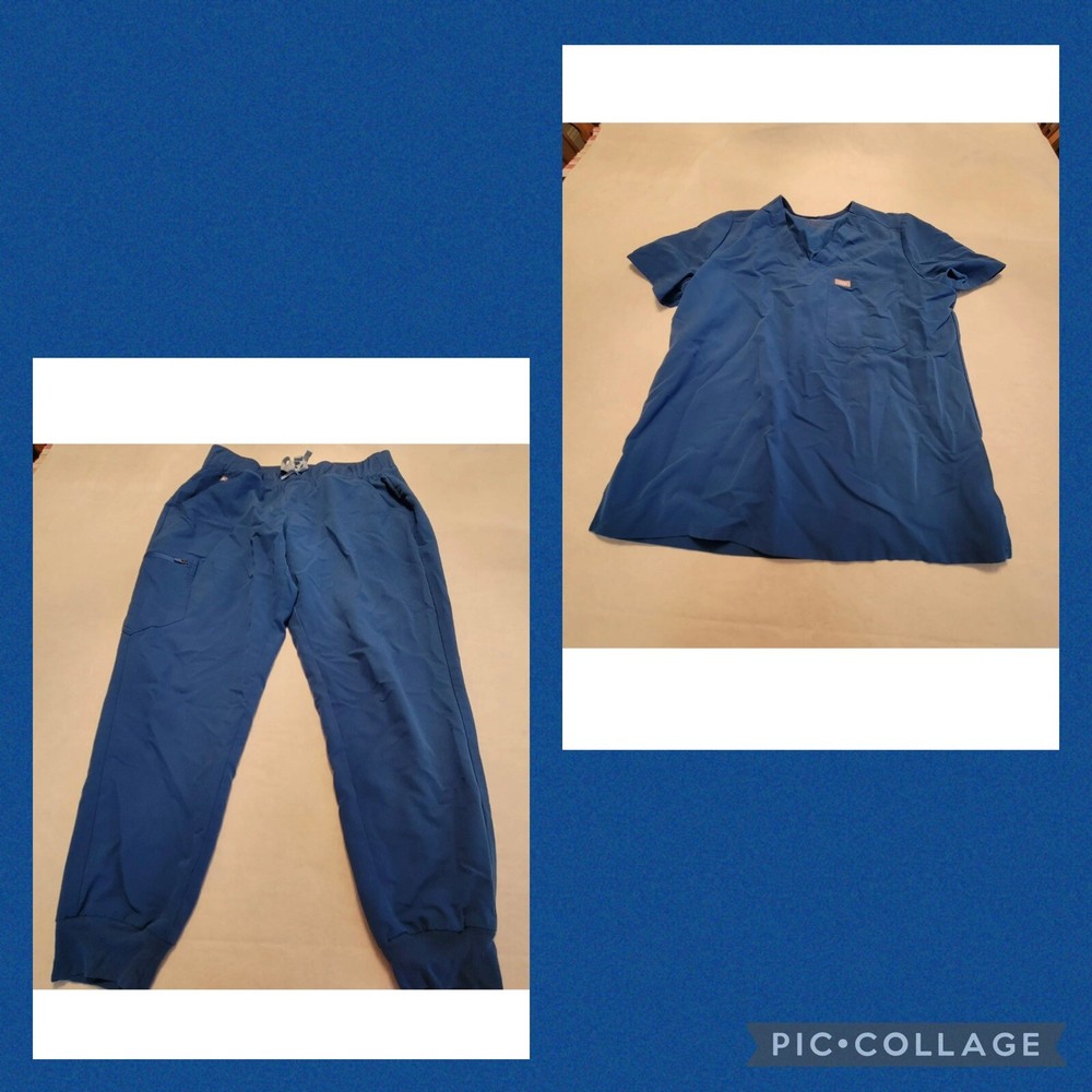 FIGS Technical Collection royal blue Set ~ Top & Pants ~ XL