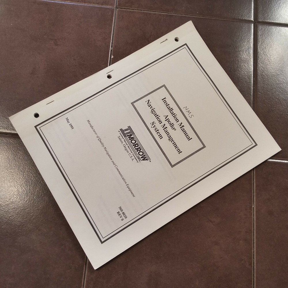 II Morrow NMS Nav Management System install manual