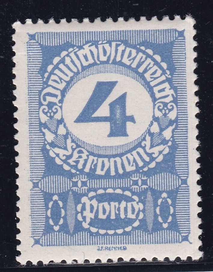 Austria 1920 Postage Due 4k Mint Never Hung SG D397 VGC
