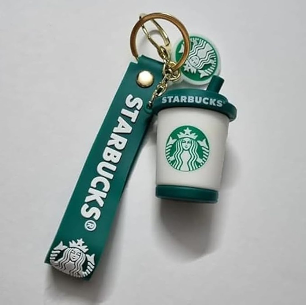 Cute Starbucks Cup Silicone Keychain