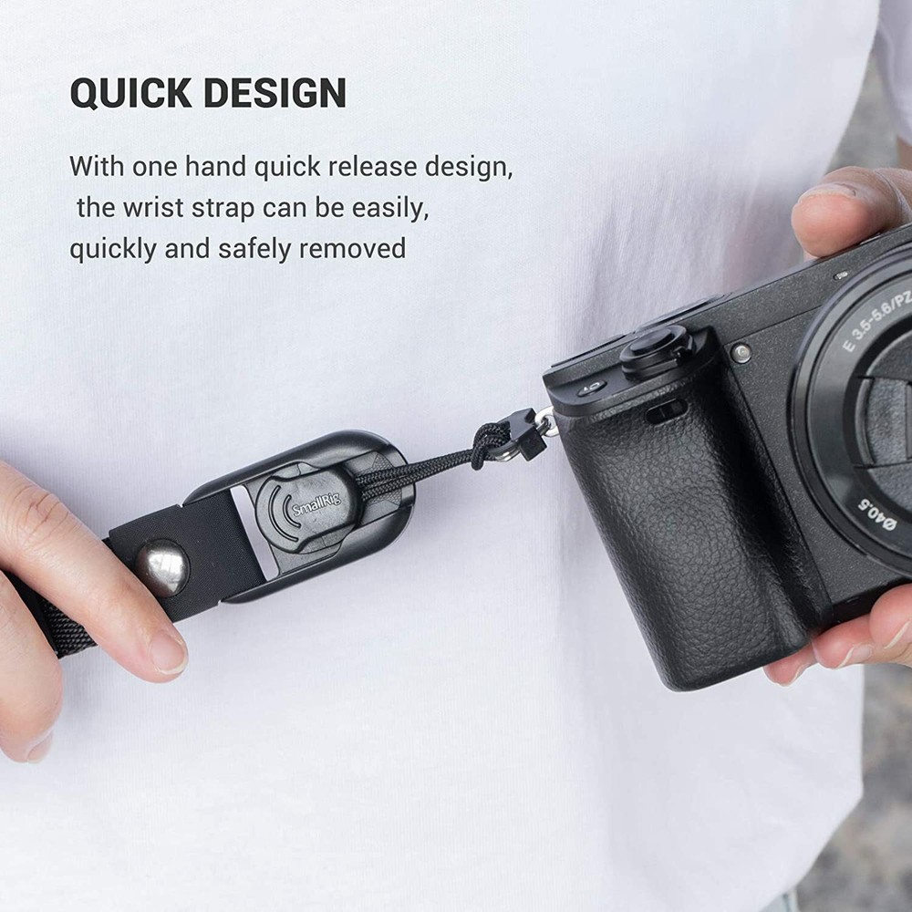 SmallRig Camera Wrist Strap with 2 Quick Release Clips for DSLR/SLR Camera