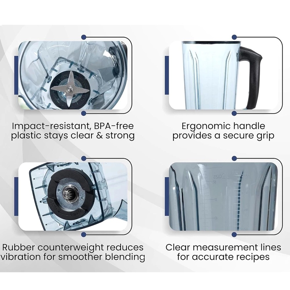 64 oz Container Pitcher Jar Fit for Vitamix 5000 Blender Classic