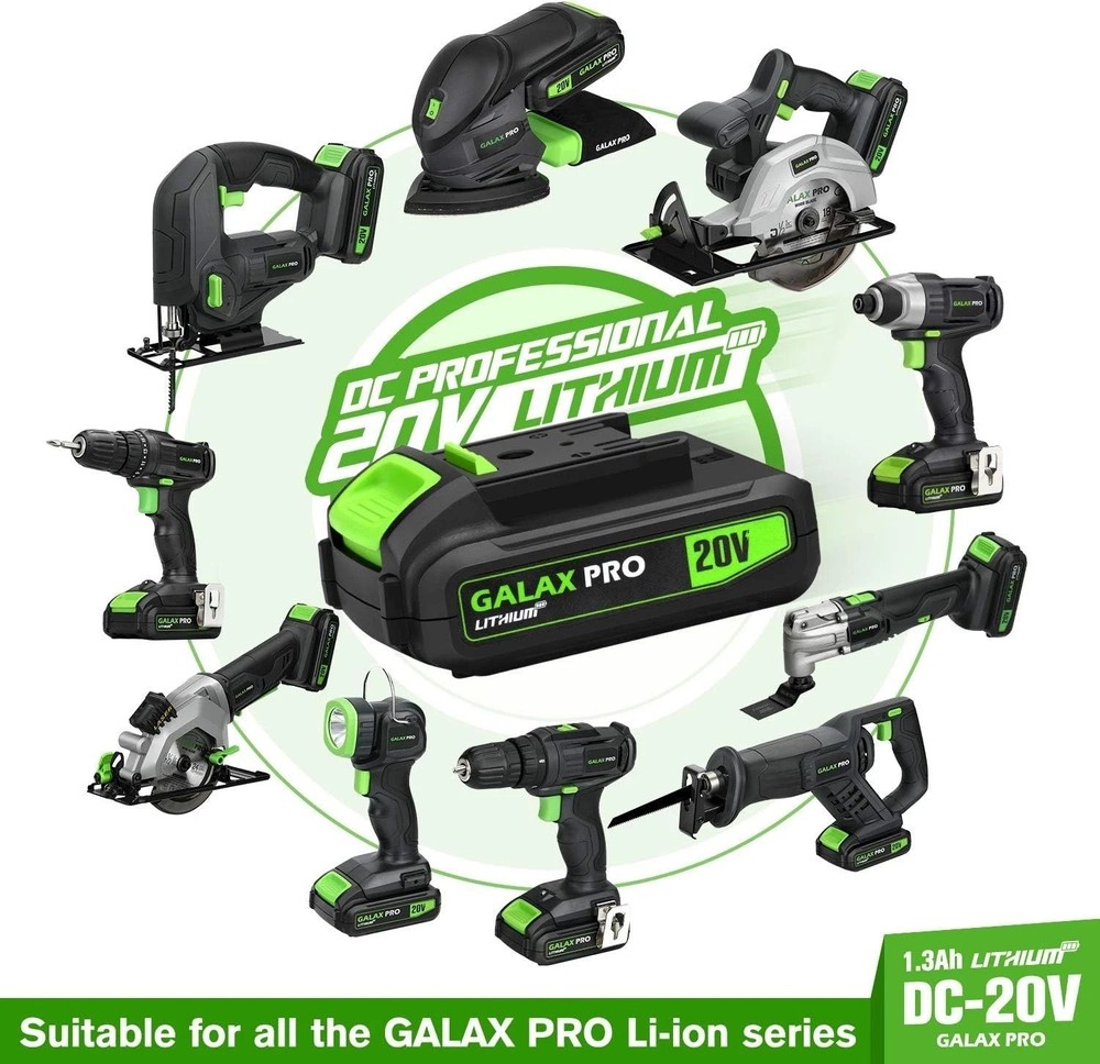 Compact 20V Lithium Ion Impact Driver with Charger & 6 Bits - Versatile Tool
