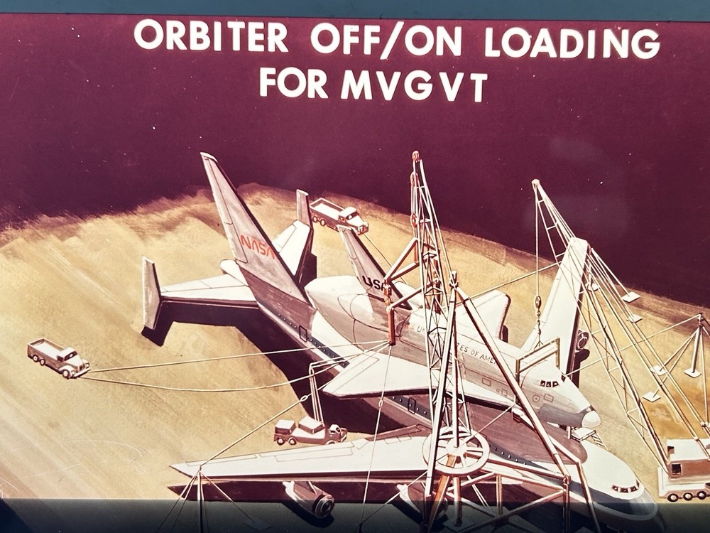 1977 NASA KSC Shuttle Artist Concept Loading Presentation Transparency-95