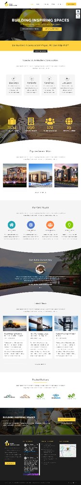 Building Construction Website Design with Free VPS Web Hosting and Installation