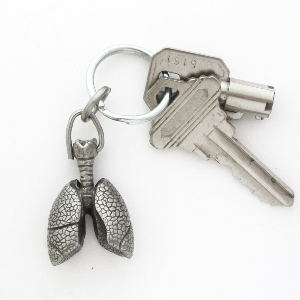 Anatomical Human Lungs Pulmonary Locket Keychain