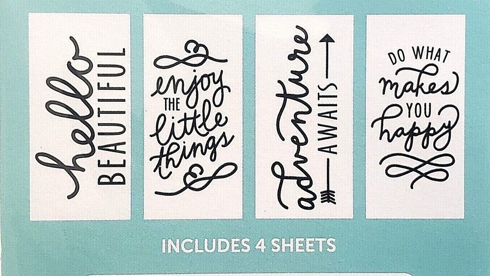 DCWV Press Apply Transfers - HELLO ADVENTURE INSPIRATIONS - 4 sheets