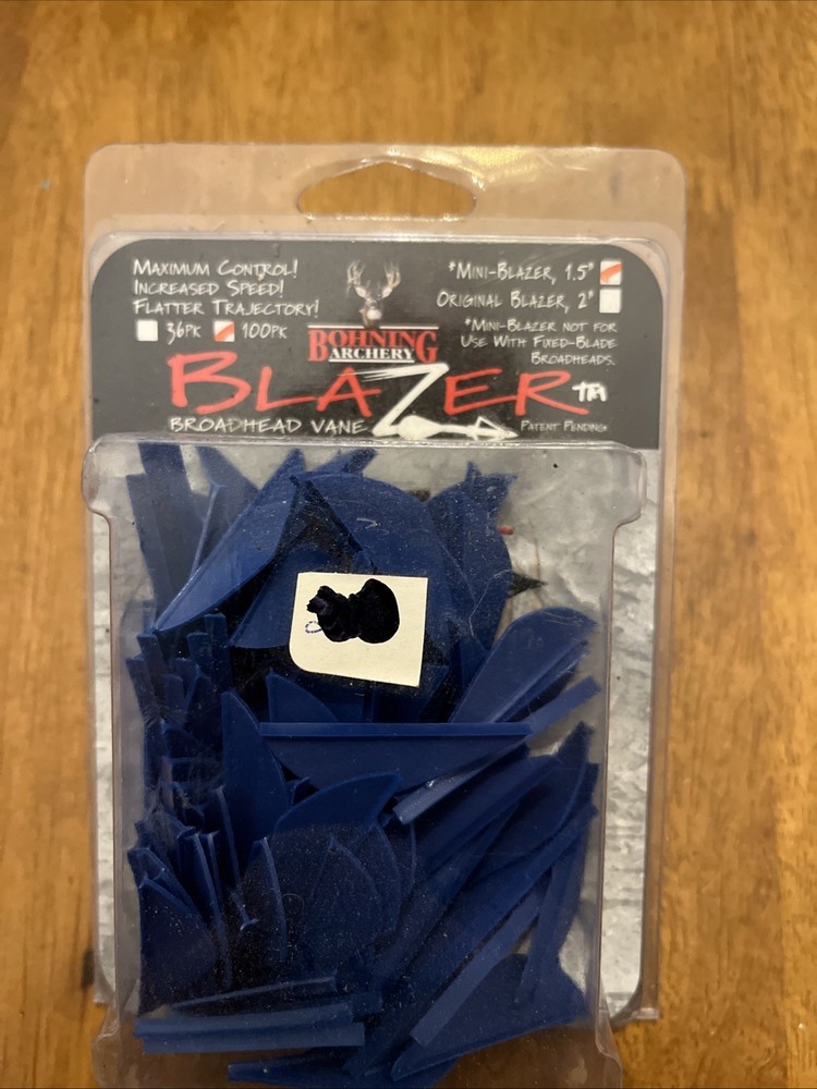 BOHNING ARCHERY BLAZER 1.5” BLUE 100PK