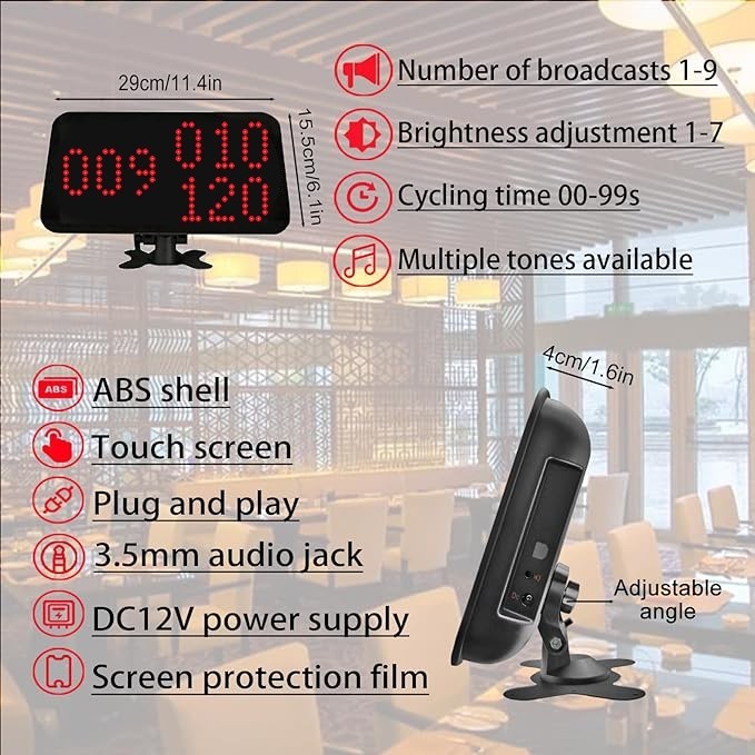 Wireless Call Pager System Buzzer Alarm Waiter Restaurant Call Button