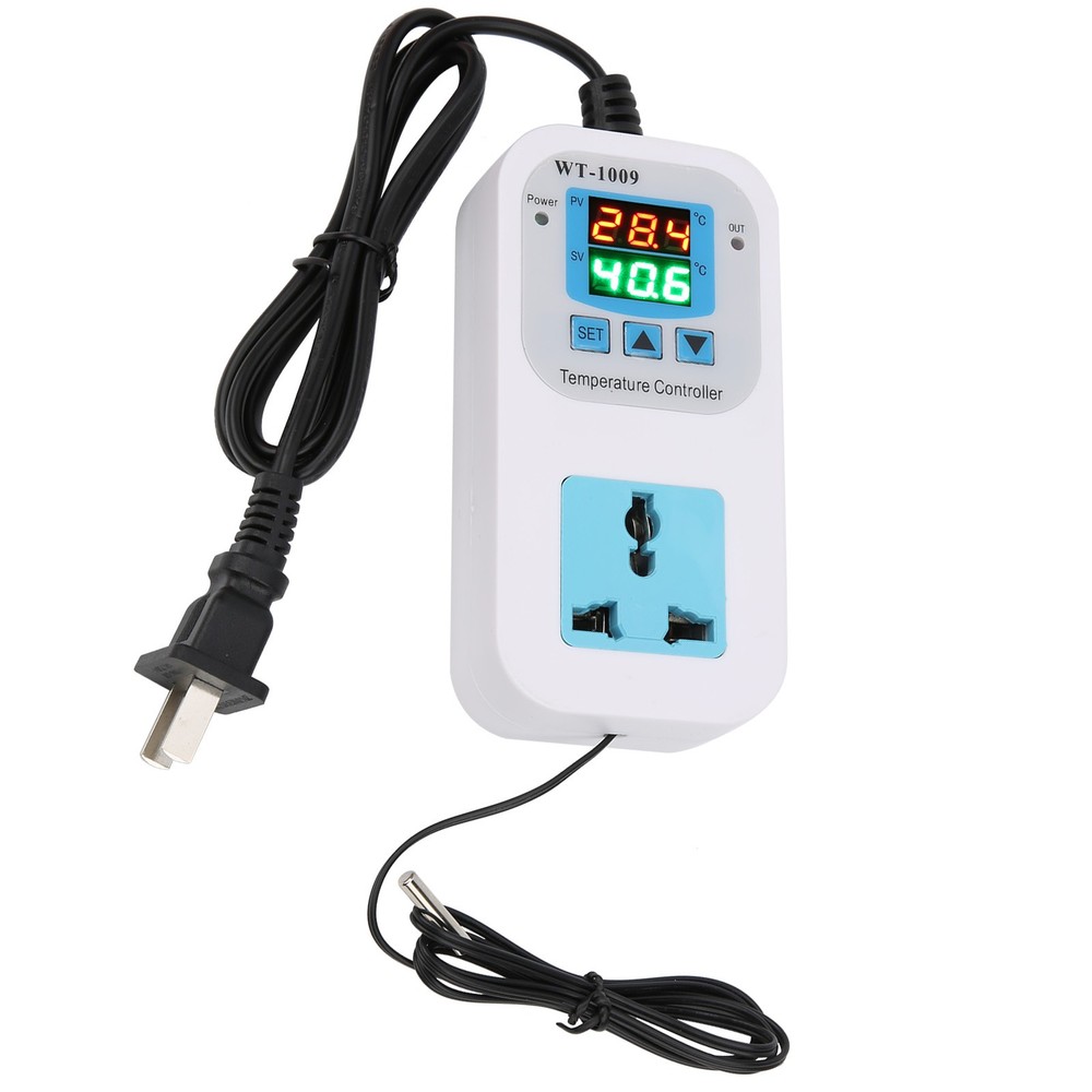 WT-1009 Temperature Controller Digital Display Electronic Control Socket 10A WT