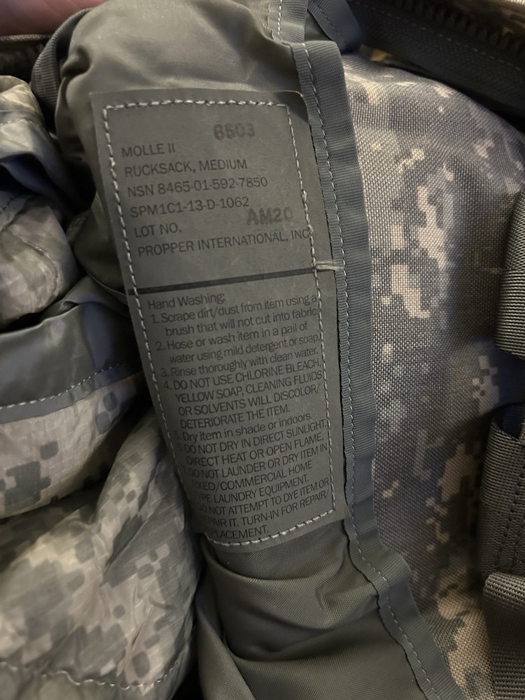 USGI OCP Multicam Molle II Medium Rucksack Backpack Complete Assembly