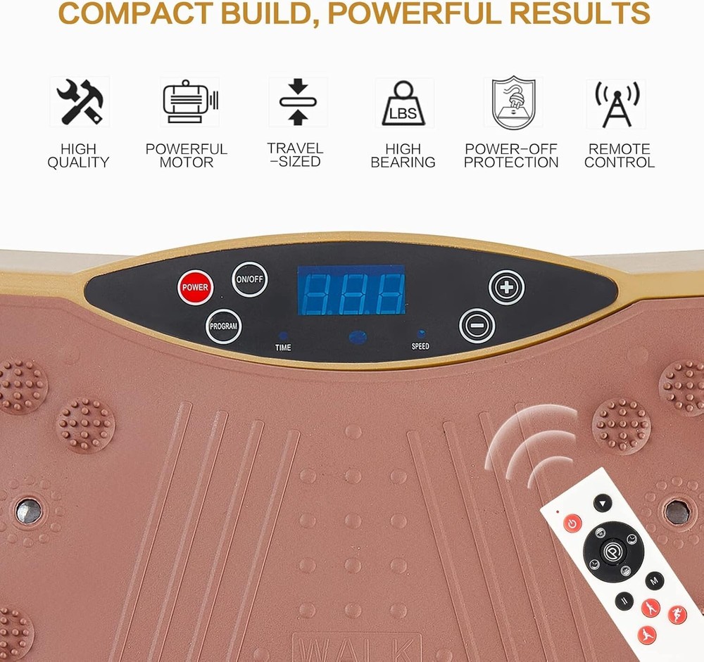 Vibration Plate Exercise Machine for Full-Body Workout & Toning - Remote Control
