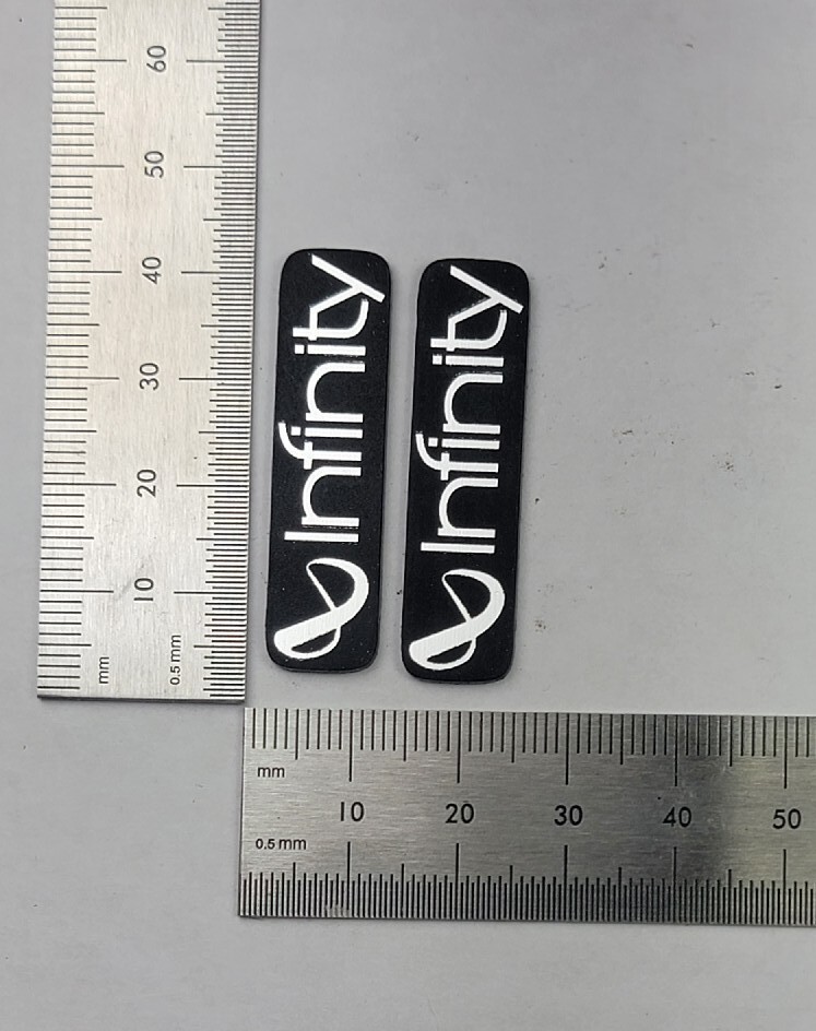 Infinity Reference Speaker Badge Emblem Logo Name Plate Silver OR Gold