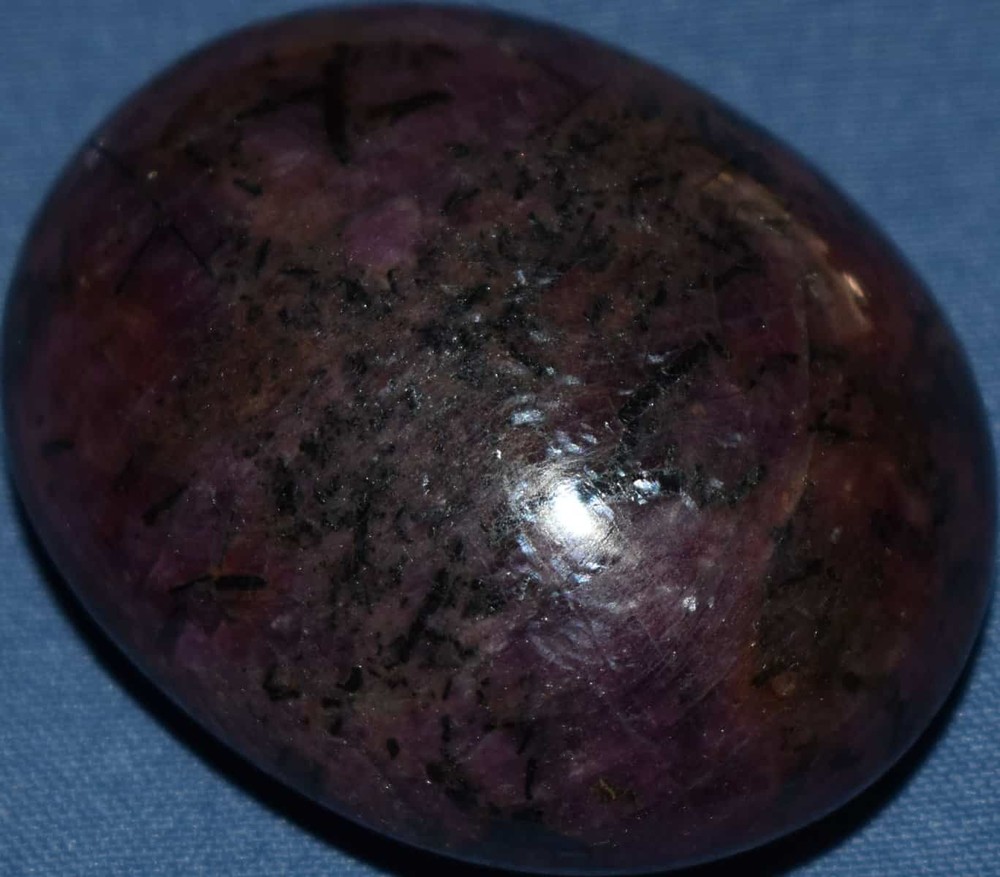 Shimmering Ruby Soap-Shaped Palm Stone #4