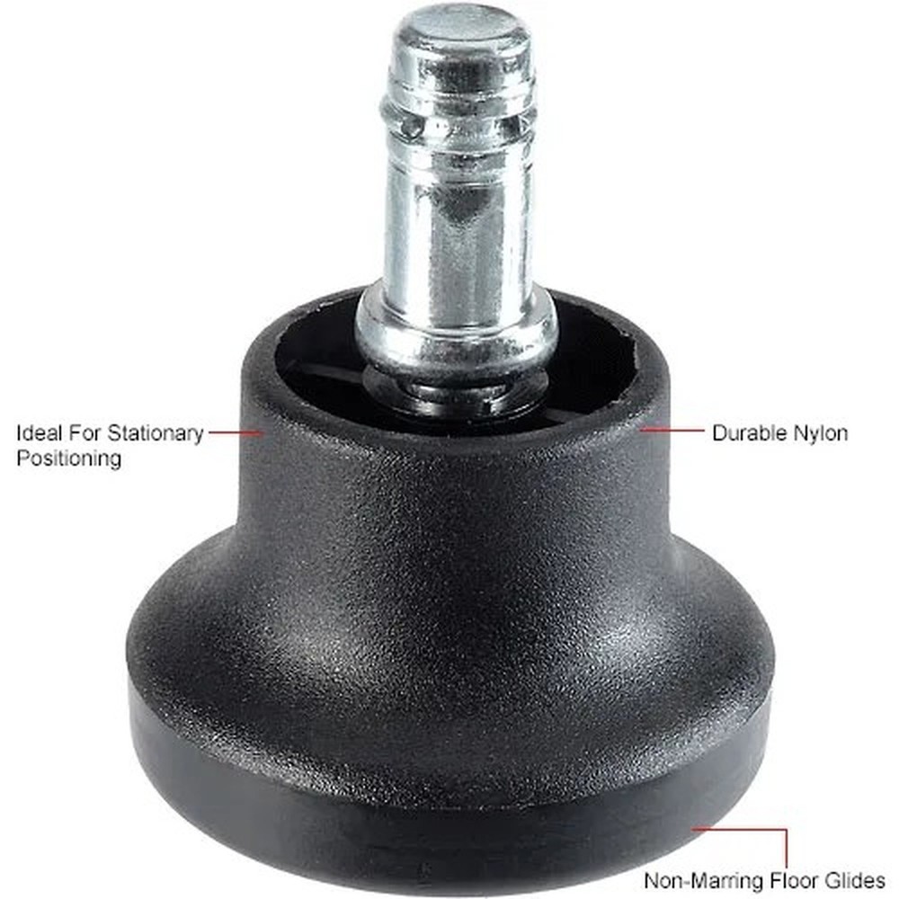 Stool & Chair Glides with Nylon Base, Stem Type E - (Package of 5)