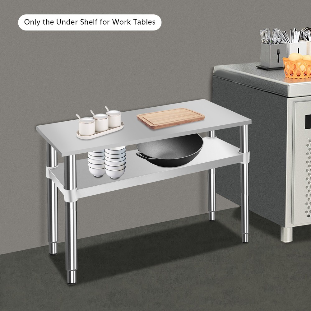 Stainless Steel Undershelf Worktable's Under Shelf Max Load 100kg Storage Board
