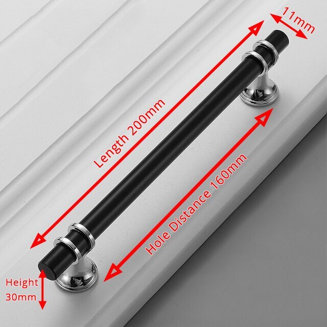 Chrome Cabinet Door Black Silver Gold Handle Kit T Bar Drawer Pull Kitchen