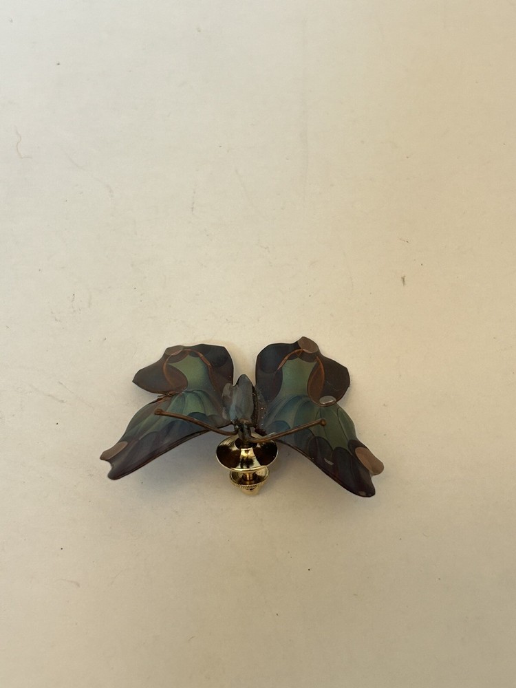 Butterfly Lapel Pin Large Size Thin Metal 2” Wide