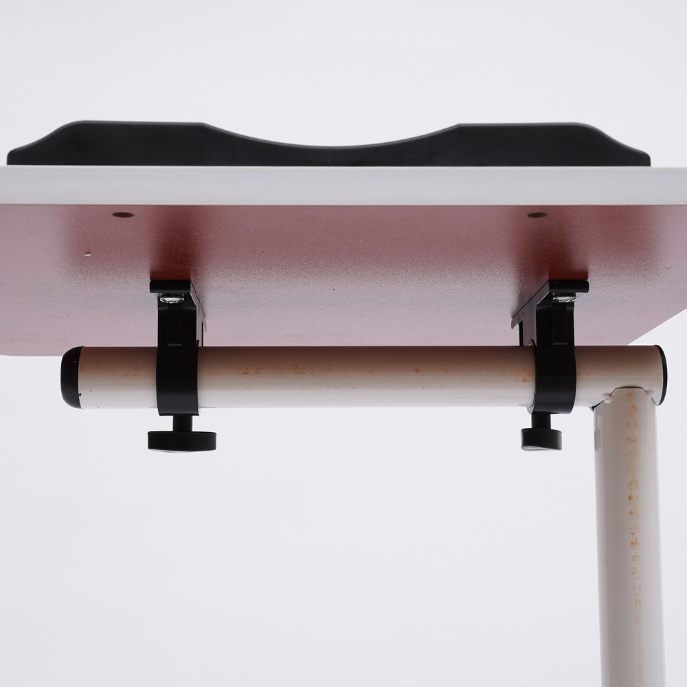 Office Laptop Desk Rolling Table Computer Mobile Stand Adjustable Portable NEW