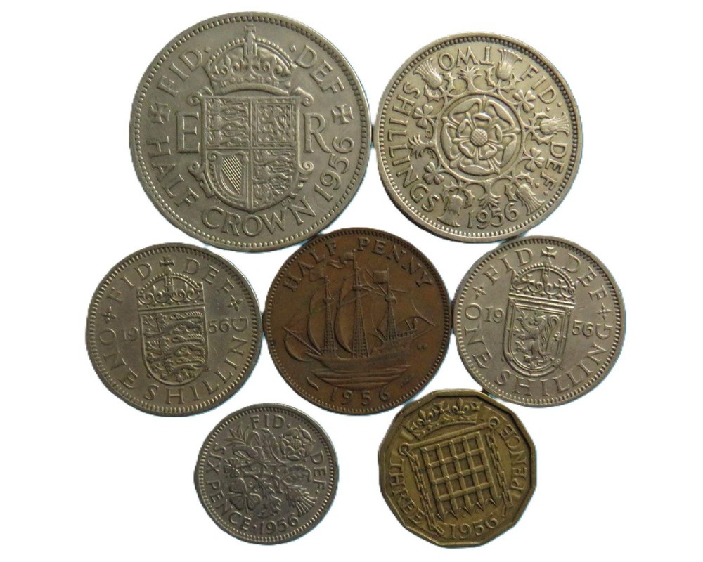 1956 Great Britain Coin Year Set