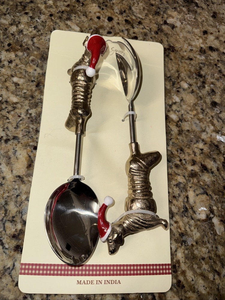 Christmas Dachshund Serving Spoon Set