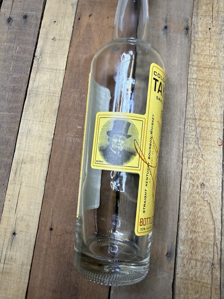 E.H. Taylor Small Batch Bourbon Whiskey Empty Glass Bottle
