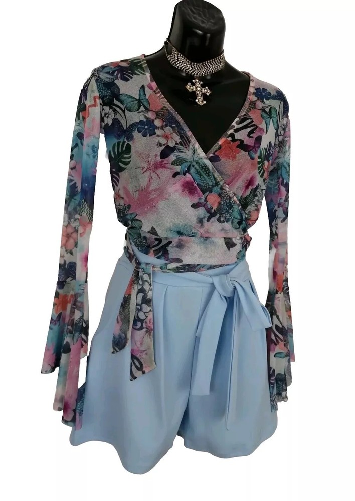 Stylewise Blue, pink Mix, Shorts Set