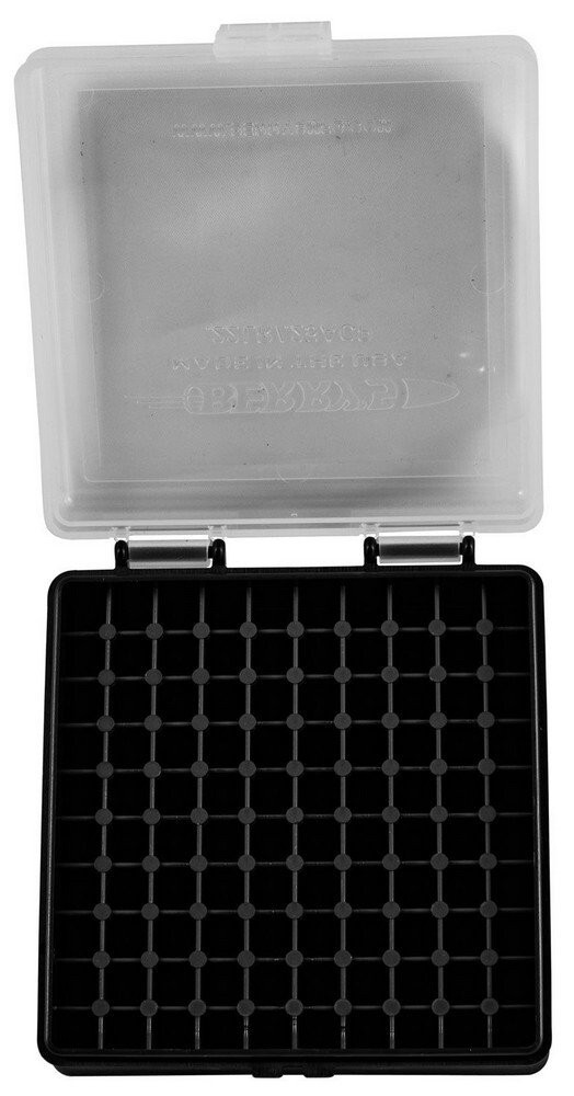 Berry's Ammo Box Clear / Black Polypropylene 100 Round - 63600