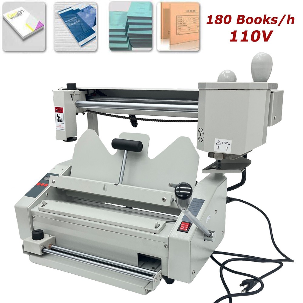 Hot Glue Binding Machine Heavy Duty A4Glue Book Binder with Indent Function 110V