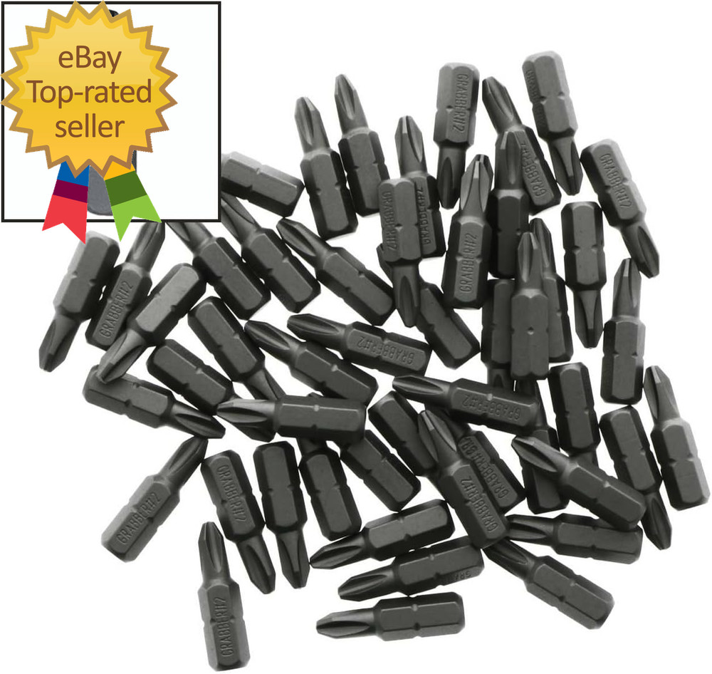 2 Reduced Phillips Drywall Screw Driver Bit Tips 50 Pack