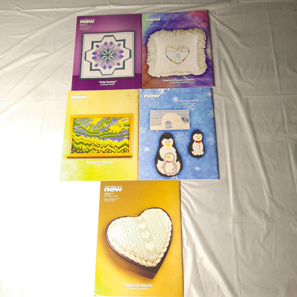 5 Needlepoint Now Magazine Issues 2008 and 2009 mixed set
