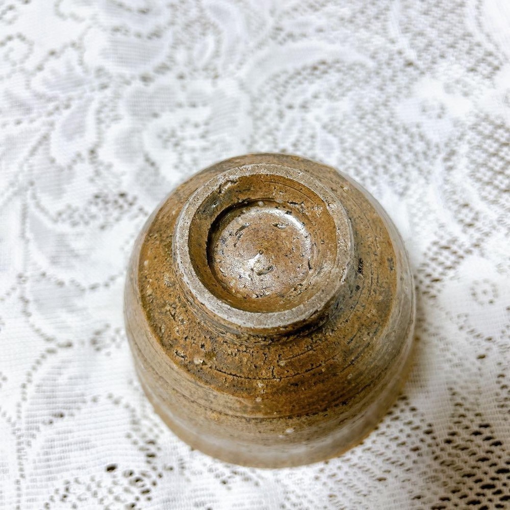 Tea Utensils Ceramic ocher may be Tokoname ware