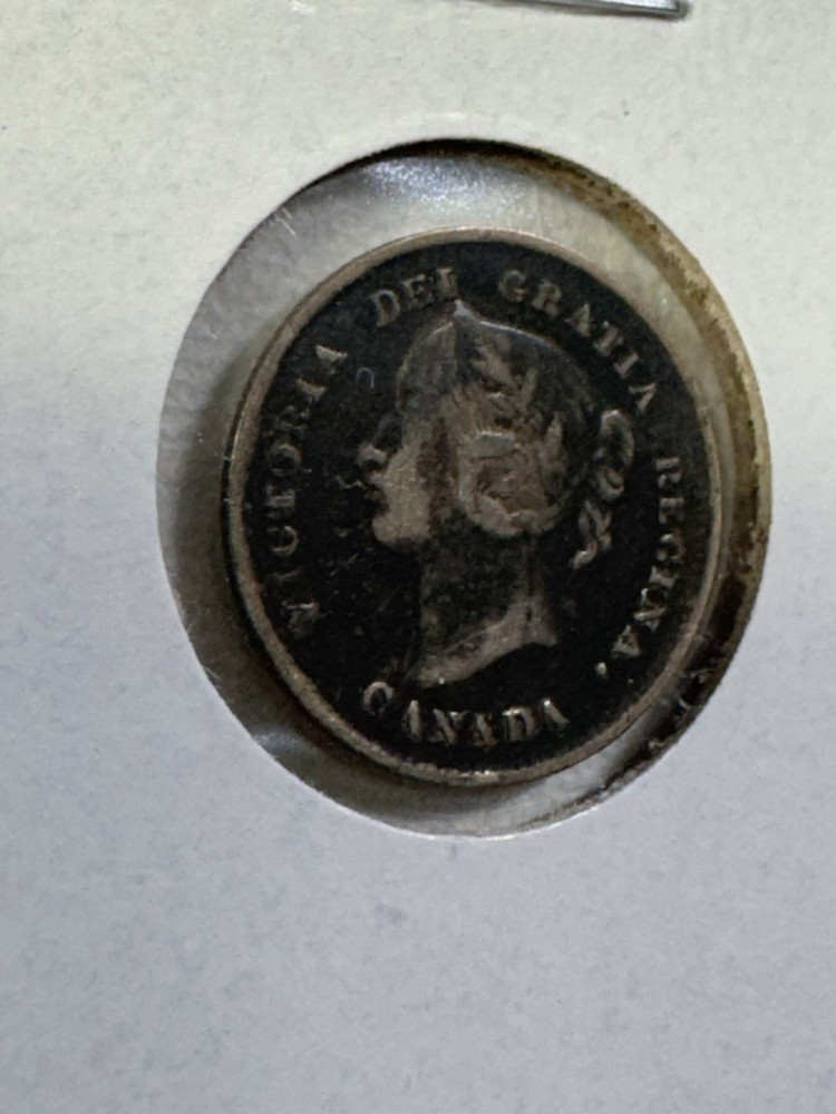 1897 Canada 5 Cents Small Silver Coin